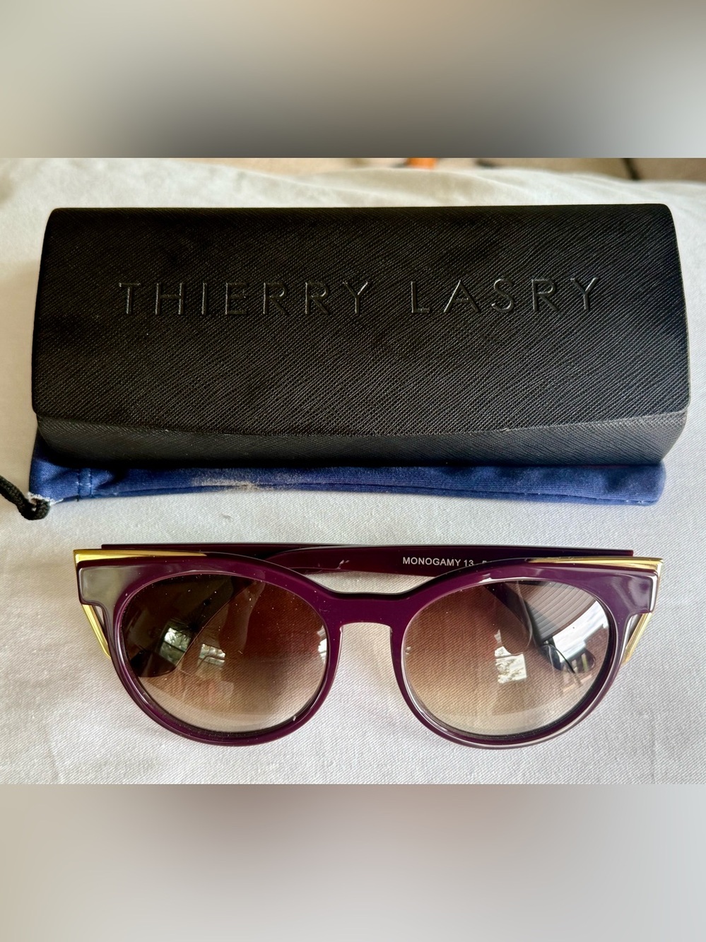 THIERRY LASRY Sunglasses with Gold Accents